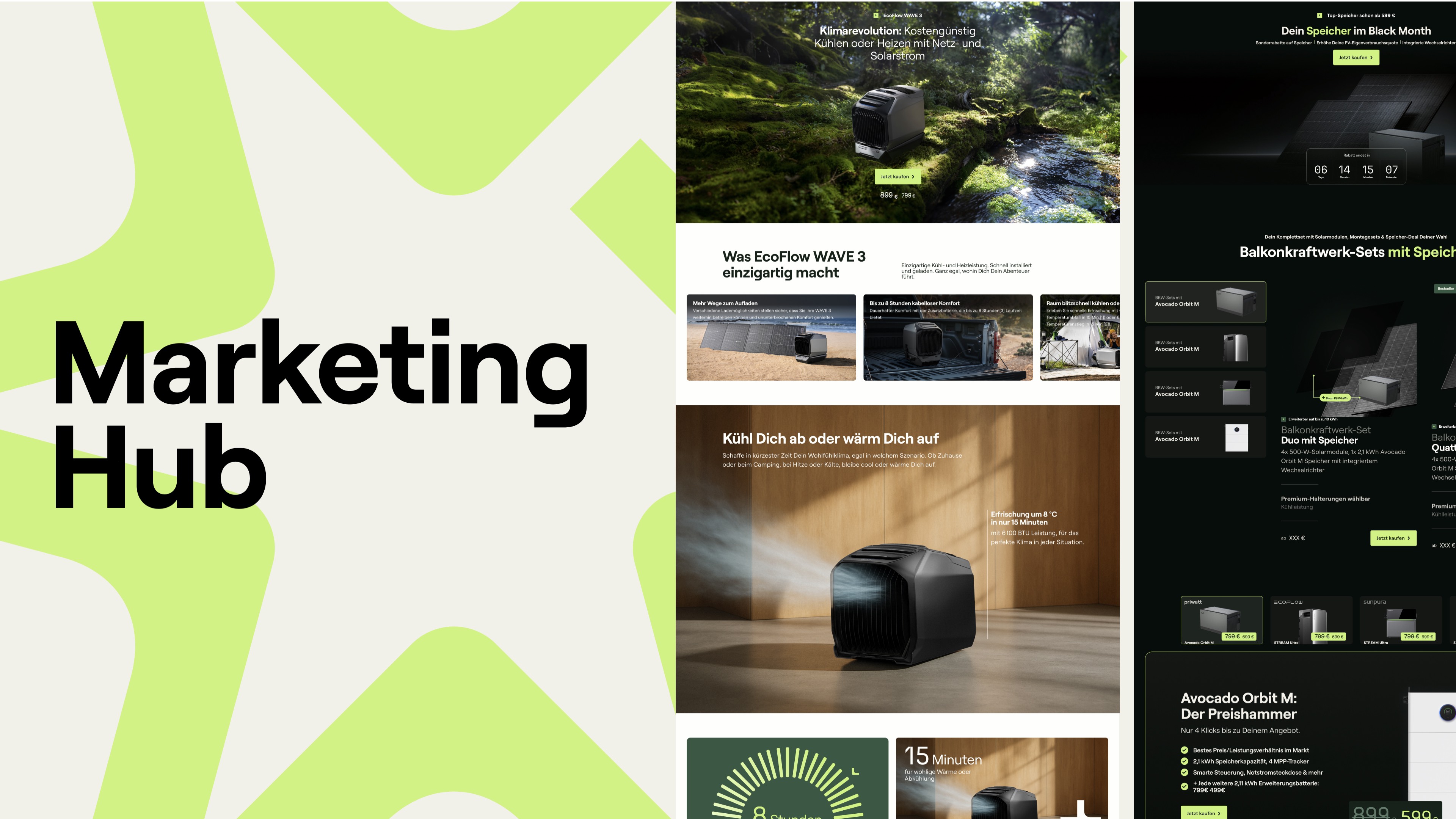 Framer Marketing Hub interface for seasonal campaigns and product launches